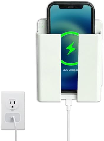 LANBON P2 Wall-Mounted Wireless Charger – 15 W Fast Charging Station for i Phone 16-11 & Galaxy S20-S25 Series, Space-Saving Design for Bedside, Desk, Garage & Kitchen – Enhanced Safety Features & Sleek Aesthetic for Modern Homes