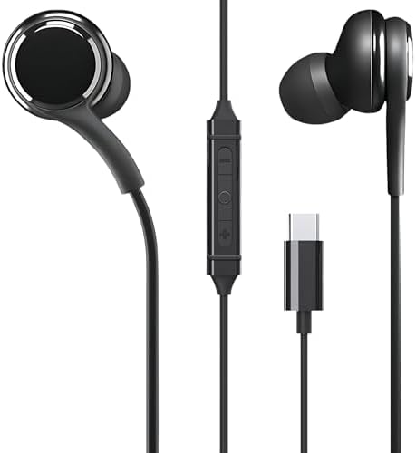 Betron USB-C Wired Earbuds: Immerse Yourself in High-Fidelity Sound with Seamless Compatibility for i Phone 15/16 & Samsung Galaxy – Experience Effortless Control, Noise Isolation, and Lightweight Comfort for Everyday Listening Excellence