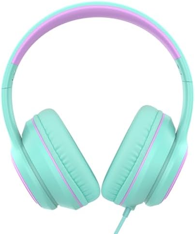 Vibrant Purple A8 Over-Ear Headphones – Lightweight, Portable Design with High-Definition Mic for Seamless Hands-Free Calls – Immerse Yourself in Hi-Fi Stereo Sound with Tangle-Free 1.5 m Cable, Perfect for Travel and Daily Use on Smartphones, Tablets, and Laptops – Unmatched Comfort for All-Day Listening