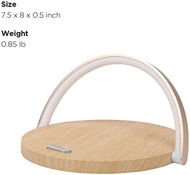 Transform Your Space with the mooas Premium Wireless Charging Nightlight – 15 W Fast Charger for i Phone 15/14 Pro & Galaxy S24/S23/S22 – Touch Control with Adjustable Brightness Levels for Ambiance & Functionality – Elegant Wood Design for Modern Decor