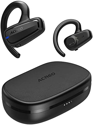 Revolutionary Open Ear Wireless Earbuds – Secure Fit Bluetooth Headphones with Earhooks, 18-Hour Battery Life, IPX7 Waterproof Design for Active Lifestyles, Enhanced Compatibility, Perfect for Workouts & Outdoor Adventures – Black Edition