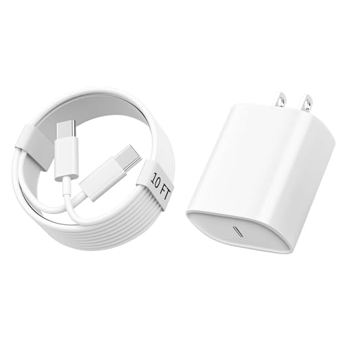 Ultra-Fast 20 W i Pad Power Adapter & 10 FT USB-C Cable Combo – Essential Charger for i Pad Pro, Air, Mini & 10 – Maximize Productivity with Lightning Speed Charging and Extended Flexibility for Apple Devices Experience groundbreaking charging efficiency with our Ultra-Fast 20 W Power Adapter paired with a 10 FT USB-C cable, meticulously designed for seamless compatibility with i Pad Pro (11, 12.9), i Pad Air (5 th/4 th), i Pad Mini 7, and i Pad 10. This compact wall charger delivers rapid power replenishment, ensuring your devices are ready to go in record time. The generous 10 FT cable grants you the freedom to use your i Pad comfortably while charging, whether at home, in the office, or on the move. Crafted from premium materials, this charger is built for long-term durability, making it the ultimate accessory for i Pad users seeking both reliability and performance. Elevate your charging experience today with this indispensable solution that fuses innovative technology with user-centric design.
