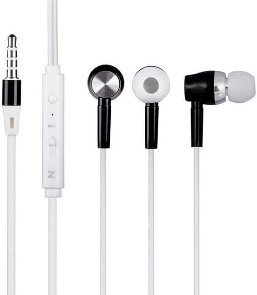 Premium Wired Earphones with Microphone for Active Lifestyles – Noise Cancelling In-Ear Headphones with Deep Bass Stereo Sound for Workouts, Gaming, and Clear Calls (Black) – Versatile Compatibility and Ergonomic Comfort