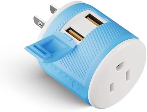 OREI Switzerland Travel Plug Adapter with Dual USB Ports – Ultimate Type J Charging Solution for USA Devices – Fast, Efficient Power for i Phones, Laptops, Tablets & More – Essential Travel Accessory for Hassle-Free Connectivity