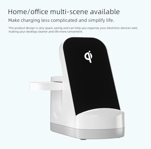 Revolutionize Your Charging Experience with Our 3-in-1 Wireless Charger – Fast, Qi-Certified Charging Station for i Phone, Apple Watch & Air Pods – Sleek Design for Home & Travel – Universal Compatibility & Clutter-Free Solution