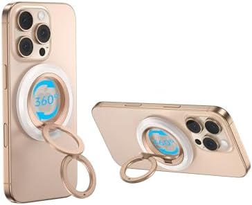 Syncwire Magnetic Phone Ring Holder – Titanium Alloy Kickstand for i Phone 12-16 Pro Max & Compatible Android Devices – Ergonomic Design, Enhanced Mag Safe Stability, Lightweight Grip for Ultimate Hands-Free Convenience