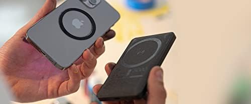 Mophie Snap+ Juice Pack Mini – Portable Magnetic Wireless Charger with 5000 m Ah Battery for Rapid Charging – Perfect for Mag Safe & Qi Smartphones – Sleek Black Power Bank for Apple, Samsung, and Google Devices – Essential On-the-Go Charging Solution
