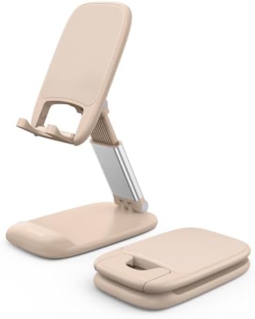 Lamicall Pink Phone Holder, Desk Accessories – Rose Gold Pink Office Cell Phone Holder, Desktop, Office Desks Accessories, Desk Decor for Women, for iPhone, 4-8” Phone – Enhanced Compatibility and Speed