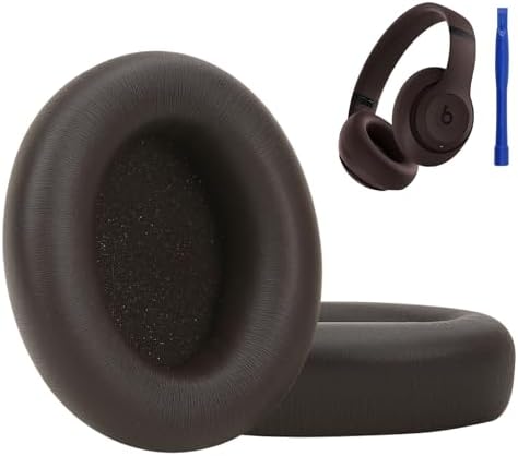 Ultimate Comfort Earpad Upgrade for Beats Studio Pro Wireless Headphones – Luxurious Sandstone Protein Leather with Superior Noise Isolation Foam for Unmatched Audio Clarity and Enhanced Listening Experience