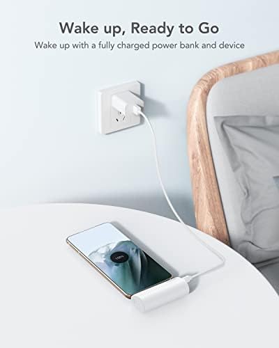Ultra-Compact 5000 m Ah Power Bank for i Phone 16/15 & Samsung Galaxy S24 – 20 W PD Fast Charging Mini Charger for On-the-Go Efficiency, Pocket-Sized Battery Pack with USB-C Connectivity for Rapid Recharges and Enhanced Compatibility – Perfect for Travel and Everyday Use