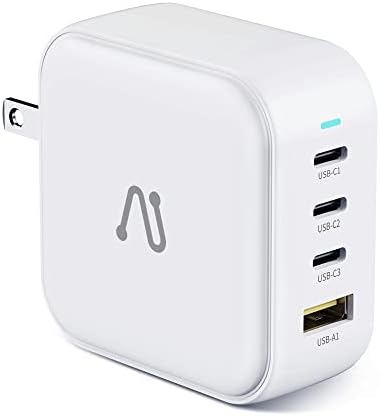 Ultra-Fast 100 W Ga N Wall Charger – 4-Port USB-C Power Adapter for Simultaneous Device Charging, Compact and Foldable Design, Compatible with Mac Book Pro, i Pad Pro, i Phone 14, Galaxy S9, and More – Efficient Power Solution for Home and Travel