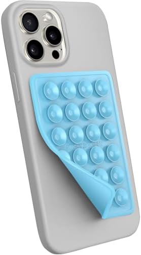 Premium Silicone Suction Phone Mount for i Phone & Android – Hands-Free Holder for Tik Tok, Selfies & Fidgeting – Versatile Shower Mirror & Smooth Surface Compatibility – Stylish Chocolate Finish for Enhanced Functionality and Aesthetic