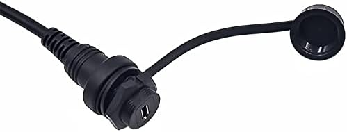 0.3 Meter USB 3.1 Type C Flush Mount Extension Cable – High-Speed 10 Gbps Data Transfer & 3 A Charging for Vehicle Dashboards, Boats, and Motorcycles – Durable Gold-Plated Connectors for Enhanced Performance and Compatibility