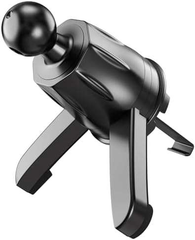 Universal Car Air Vent Phone Holder Clip – Adjustable Metal Hook with Triangular Stabilizing Foot – Optimized for Wireless Charging Compatibility – Effortless Hands-Free Navigation – 0.67-Inch Joint Ball for Superior Fit – Enhance Driving Safety and Convenience with Reliable Phone Access