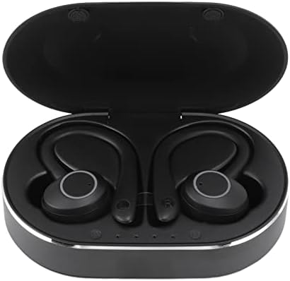 EBTOOLS Waterproof Bluetooth Earbuds – Advanced Noise-Cancelling Sports Headphones with Secure Earhook and Integrated Mic for On-the-Go Listening – Effortless Automatic Pairing and Ultimate Comfort in Sleek Black Finish