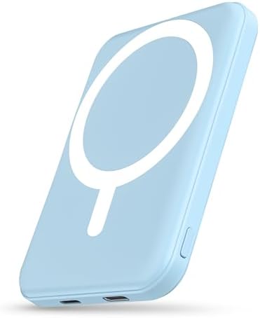Podoru Mag Safe 5000 m Ah Portable Power Bank – Wireless Magnetic Charger with 20 W PD Fast Charging for i Phone 12 to 16 Series – Sleek, Lightweight Design for Effortless On-the-Go Charging – Includes Type-C Cable for Enhanced Versatility and Compatibility