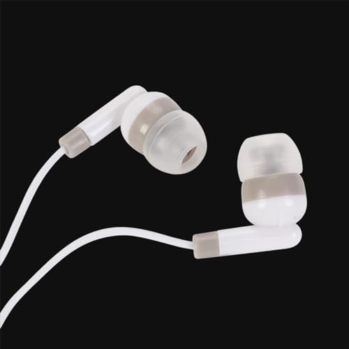 Bulk 100-Pack Classroom Earbuds – Individually Bagged White Student Headsets for Enhanced Learning & Convenience – Ideal Wired Earphones for Schools, Airplanes, Hospitals & Churches – Durable, Lightweight Design with Superior Compatibility and Sound Quality