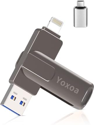 Unlock Ultimate Storage: MFi Certified 512 GB Flash Drive for i Phone & i Pad – High-Speed Data Transfer & Backup Solution for i OS, Android, and PC (Sleek Silver) – Effortless File Sharing & Memory Expansion