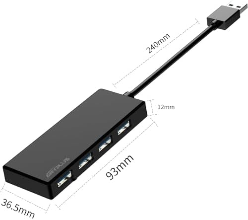 Unlock Seamless Device Connectivity with Our Compact 2 ft USB 3.0 Hub & Multiport Splitter – High-Speed Adapter for Laptops, PCs, i Macs & More – Effortlessly Connect Multiple Devices for Enhanced Productivity on the Go!