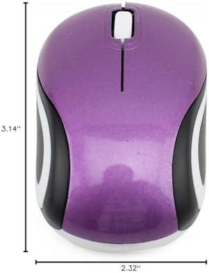 Charming Wireless Mini Mouse – Adorable Portable USB Optical Mouse for Laptops and Kids – Compact 1000 DPI Cordless Design in Fun Purple – Ideal Travel Companion and Perfect Gift for Young Tech Enthusiasts