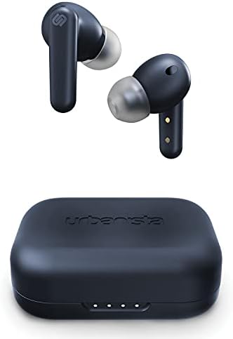 Urbanista 41458 London ANC True Wireless Bluetooth Earbuds – Premium Noise Cancelling In-Ear Headphones with Long-Lasting Battery Life and Built-In Microphone in Dark Sapphire for Ultimate Audio Performance and Comfort