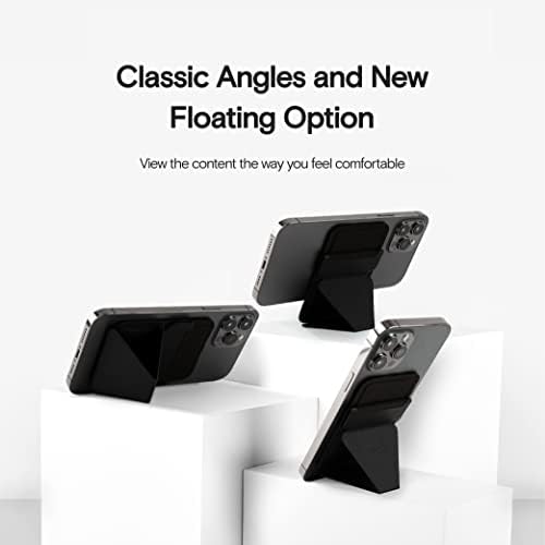 MOFT MagSafe Wallet for iPhone 16/15/14/13/12 Series, Strong Magnetic Phone Card Holder Fit 2 Cards & 3 Viewing Angles & Stain-Resistant Vegan Leather Phone Stand, Windy Blue – Enhanced Compatibility and Speed