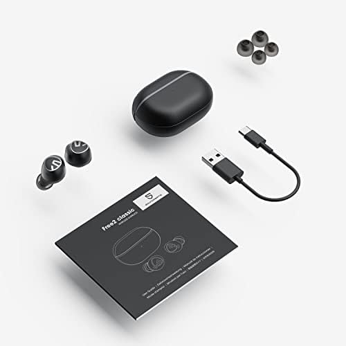 Elevate Your Sound Journey with Sound PEATS Free2 Classic Wireless Earbuds – Ultra-Fast Bluetooth V5.1 for Seamless Connectivity, 30-Hour Playtime for Nonstop Enjoyment, IPX5 Waterproof Design for Active Lifestyles, Built-in Mic for Effortless Calls, Touch Controls for Instant Music Access, and Versatile Single/Twin Mode for Personalized Comfort and Immersive Audio Experience. Ideal for Music Enthusiasts and Professionals Seeking Reliable Quality and Style. Transform Your Listening Experience Today!