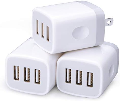 Sicodo 3-Pack USB Wall Charger Adapter – Universal 3.1 A Multi-Port Fast Charging Block for i Phone 16/15/14/13/12 SE/11 Pro, Samsung Galaxy S24/S23/S22/S21 Ultra, and Google Devices – Compact Travel Charger for On-the-Go Power Solutions