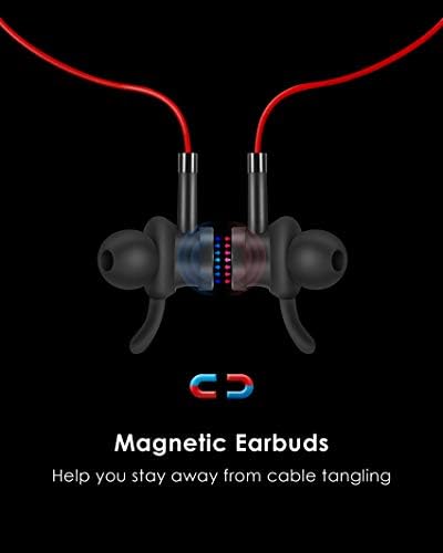 PALOVUE Lightning Magnetic Earbuds for Sports and Workouts – MFi Certified Noise Cancelling Headphones with Mic Control, Ultra-Comfortable Design for i Phone 8 & 7, Premium Sound Quality in Black