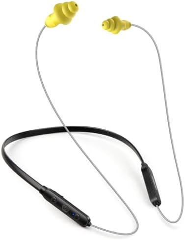 Transform Your Listening Experience with Home Spot Wireless Neckband Headphones – OSHA-Compliant Noise Isolation with Qualcomm apt X HD, 27 d B NRR, and CVC Microphone for Clear Communication – 20-Hour Battery Life and Ergonomically Designed Blue and Orange Earbuds for Comfort and Style