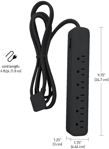 Globe Electric Designer Series 3-Outlet Power Strip in Chic Rose Finish – Stylish Surge Protector with Enhanced Compatibility and Fast Charging for Modern Homes and Offices