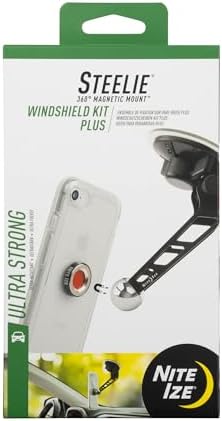 Transform Your Driving Experience with the Nite Ize Steelie Windshield Mount – Superior Magnetic Phone Holder for Effortless Access to GPS and Calls – Premium Compatibility with Mag Safe and Most Smartphones – Quick Squeeze Design for Instant Attachment – 360-Degree Rotation for Optimal Viewing – Durable and Easy to Install Car Accessory for Enhanced Safety and Convenience