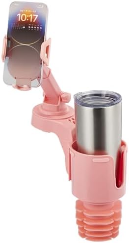 JOYTUTUS Premium 360-Degree Rotation Cup Holder Phone Mount for Car – Universal Smartphone Adapter with Long Arm & Easy Installation for Enhanced Driving Safety and Convenience – Compatible with i Phone, Samsung & All Smartphones