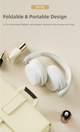 Experience Unmatched Comfort and Portability with Premium Foldable Wireless Bluetooth Headphones – Plush Leather Ear Cushions for All-Day Listening and Effortless Connectivity on the Go