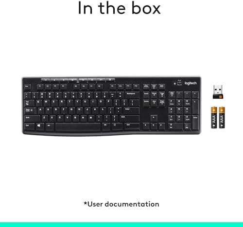 Logitech K270 Wireless Keyboard – Full-Size, 2.4 GHz Connectivity, 8 Multimedia Keys, 2-Year Battery Life, Stylish Rose Color for PCs and Laptops – Ultimate Comfort and Reliability for Productive Workspaces