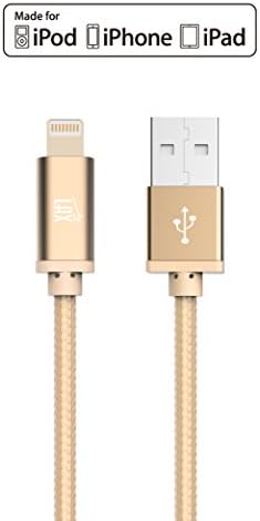 LAX MFi Certified Lightning Cable for i Phone & i Pad – 6 ft Durable Braided USB Cord with Fast Charging Capability for Enhanced Performance and Compatibility Across All Devices