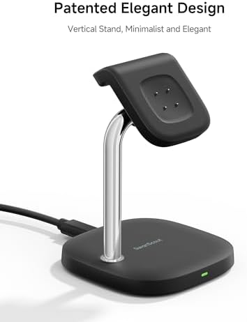 Sleek Black Fast Charging Stand for Google Pixel Watch 3/2 & Swan Scout 505 G2 – Stylish, Compact Charger Base with Advanced Safety Features and Rapid Power Delivery for Smartwatch Enthusiasts
