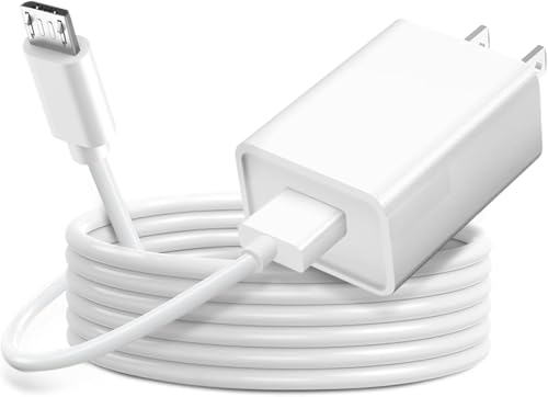10 ft Micro USB Cable – 2 Pack for PS4 Controllers & Security Cameras – Enhanced Fast Charging & Rapid Data Transfer, Durable & Flexible Design for Uninterrupted Gaming and Reliable Surveillance, Universal Compatibility with Wyze, YI Cam, Simpli Safe, Blink Mini, Ring Indoor Camera