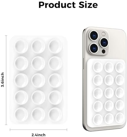 AHASTYLE Silicone Suction Phone Case Stand for iPhone 16/15/14/13/12 Series, Magnetic Suction Cup Phone Mount for iPhone MagSafe Phone Case, Mirror Shower Phone Holder, for TikTok Videos and Selfies – Enhanced Compatibility and Speed