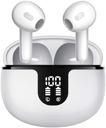 2024 Bluetooth 5.3 Wireless Earbuds – Premium Hi-Fi Stereo Sound with Advanced Noise Cancellation, 72-Hour Playtime, IP5 Waterproof Design, Ergonomic Comfort & LED Battery Indicator for Ultimate Audio Freedom