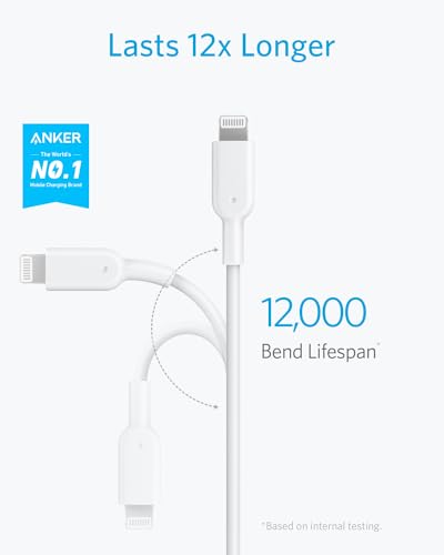 Anker 6 ft USB C to Lightning Cable – MFi Certified Fast Charging Cable for i Phone 13 Pro, 12 Pro Max & Air Pods Pro – Durable Design with Power Delivery Support – Tangle-Free Connectivity for Effortless Use