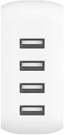 Playa Multi-USB Wall Charger – 4-Port Fast Charging Adapter for i Phone 11, 12, XS, XR, X, i Pad, Air Pods, Samsung S20, Note10, Pixel 4 & More – Universal Power Hub for Home, Office & Travel with Enhanced Compatibility and Safety Features