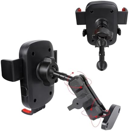 Revolutionary 360° Rotating Car Phone Holder Mount – Durable Aluminum AMPS Standard Base for i Phone 16/15/14/13/12 & Samsung S24/S23 – Premium Dashboard & Desk Cradle for Effortless Hands-Free Use and Optimal Visibility