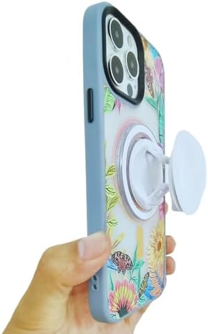 Xerial Heart-Shaped Magnetic Phone Grip – Stylish Mag Safe-Compatible Accessory with Versatile Adapter Ring for Android & Kindle – Wireless Charging-Friendly 3 D Foldable Design for Secure Handling and Effortless Portability