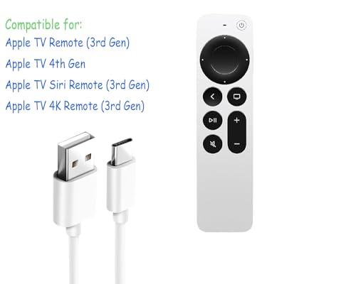 Premium 3.3 ft USB C Charging Cable for Apple Devices – Fast Charge Adapter for Apple TV Remotes, i Phone 15, and i Phone 15 Pro Max – Durable, Lightweight & Optimal Connectivity for Enhanced Entertainment Experience