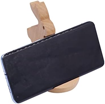 Whimsical Dog-Themed Wooden Phone Stand – Charming Desk Accessory for Mobile Devices, Perfect Gift for Pet Enthusiasts, Stylish and Functional Home Office Decor with Stable Anti-Slip Base for Enhanced Productivity and Optimal Viewing Experience
