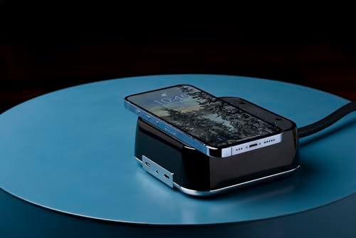 Cubie Via Wireless Charging Station – Multifunctional Tabletop Power Strip with Fast Charge Outlets and USB Ports for Home and Office – Secure Surge Protection and Sleek Design for Modern Convenience