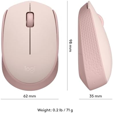 Logitech M170 Wireless Mouse – Ultra-Responsive Optical Tracking, Ambidextrous Design for All Users, 2.4 GHz USB Mini Receiver, 12-Month Battery Life, Perfect for PC, Mac & Laptop – Elevate Your Productivity with Seamless Wireless Freedom