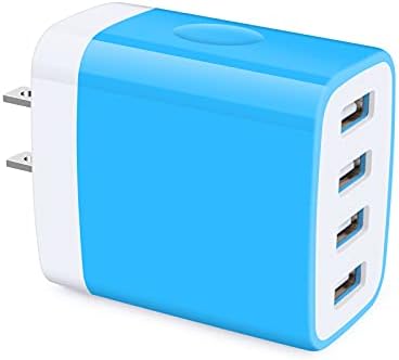 Ultra-Fast Multi-Port USB Charger for i Phone 16 & Samsung Galaxy – 4.8 A Power Adapter Wall Plug for Rapid Device Charging – Compact Cube Design with Enhanced Safety Features for Home & Travel Use