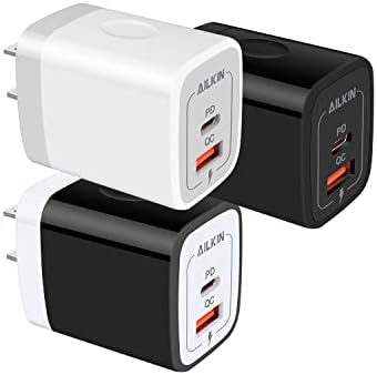20 W Dual-Port USB-C Wall Charger – Fast Charging Power Adapter for i Phone, Samsung Galaxy, Google Pixel, and More – Compact & Reliable Power Delivery for Simultaneous Device Charging – Essential Tech Accessory for Home & Travel